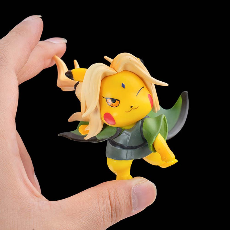 Cartoon Pokemon Pikachu Cos Naruto Tsunade Action Figure Funny Toy 11cm