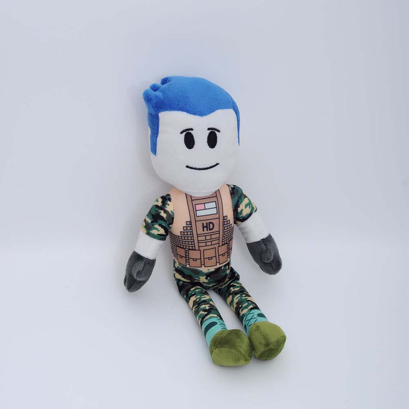 Cartoon Roblox Captain Camo Plush Doll Toy 38cm