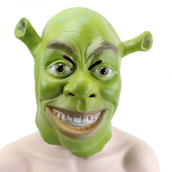 Cartoon Shrek Mask Helmet Halloween Cosplay Funny Party Headgear Prop