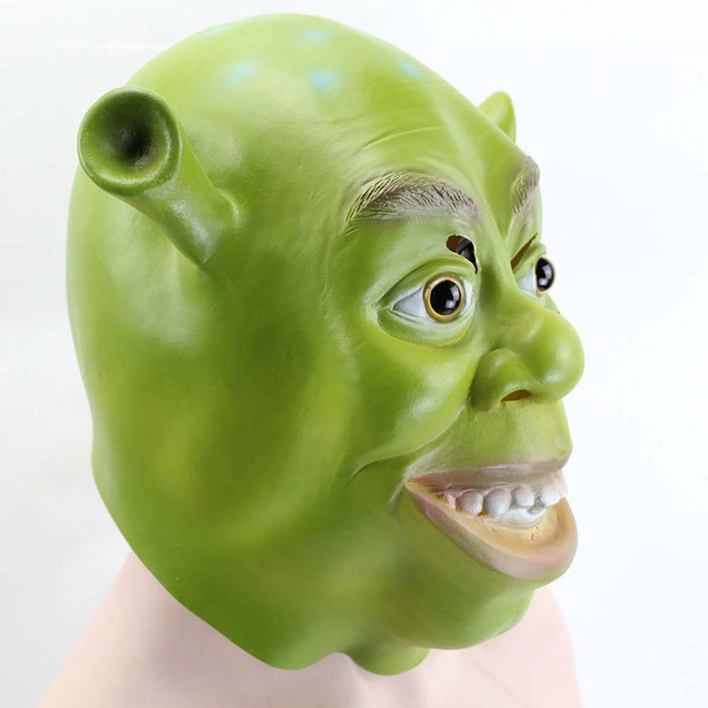 Cartoon Shrek Mask Helmet Halloween Cosplay Funny Party Headgear Prop