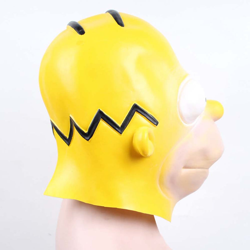 Cartoon The Simpsons Mask Helmet Halloween Funny Party Headgear Prop