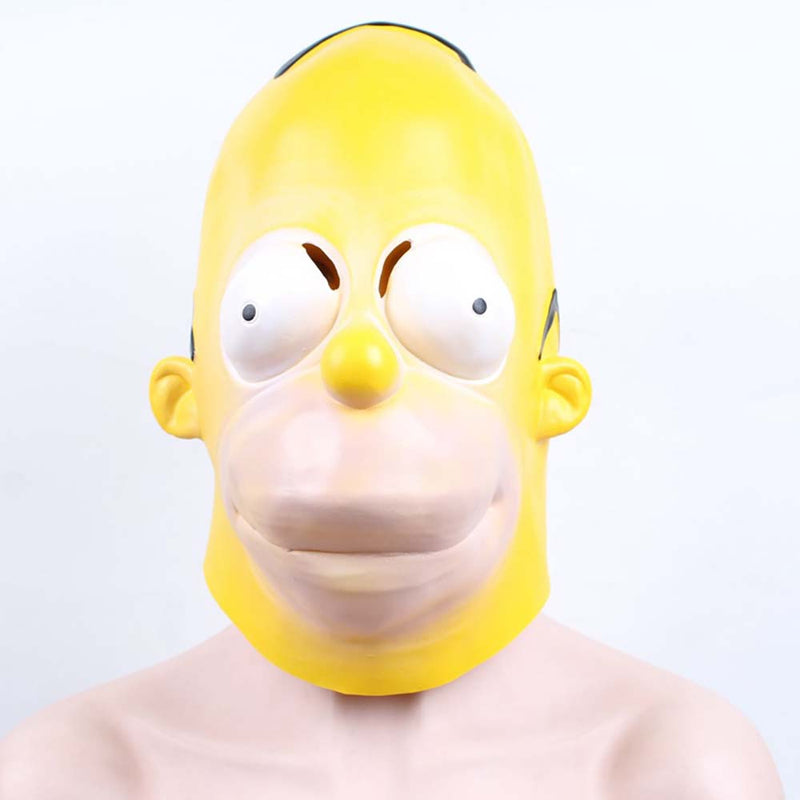 Cartoon The Simpsons Mask Helmet Halloween Funny Party Headgear Prop