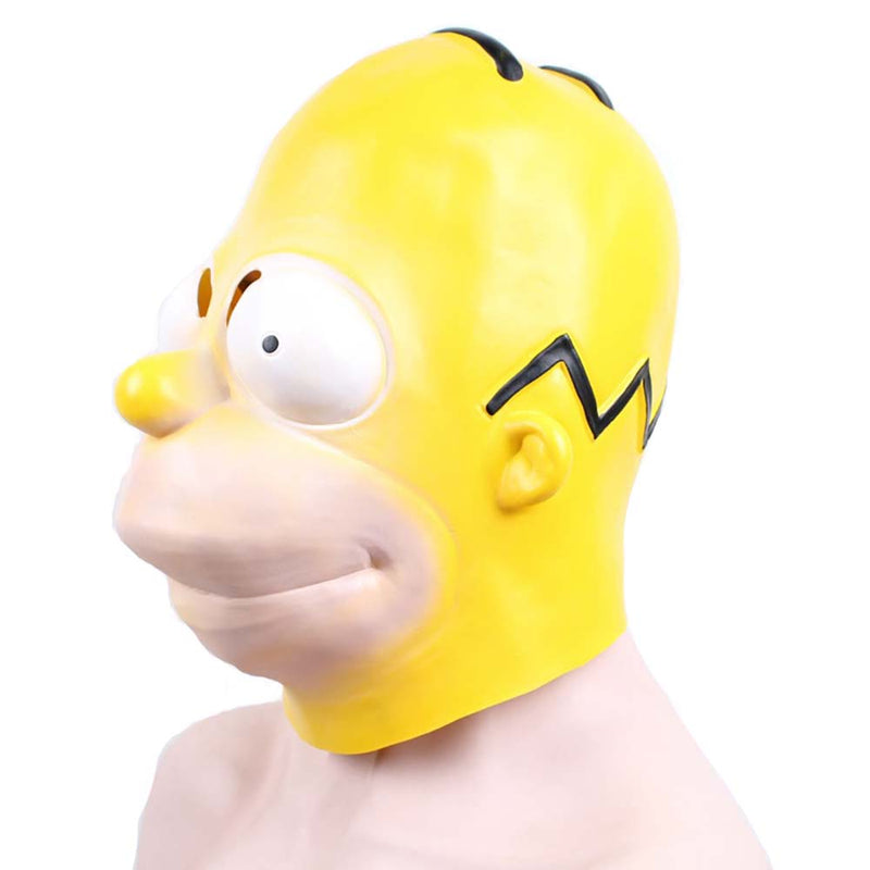 Cartoon The Simpsons Mask Helmet Halloween Funny Party Headgear Prop