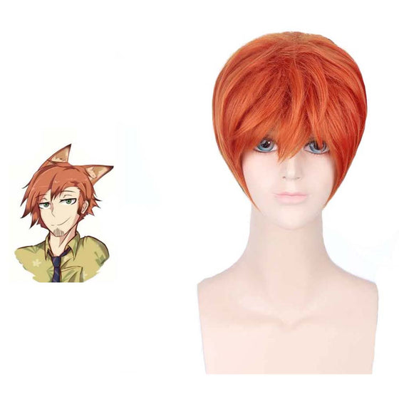 Cartoon Zootopia Fox Nick Wilde Cosplay Wig Party Short Hair