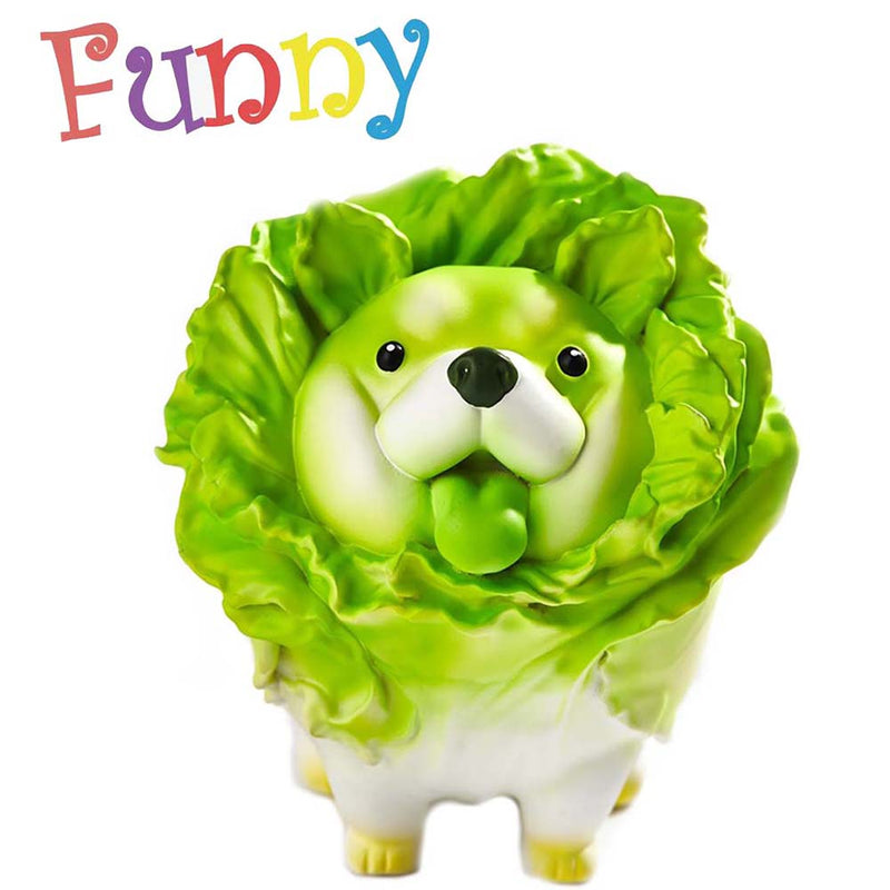 Chinese Cabbage Fairy Dog Action Figure Funny Model Toy 10cm