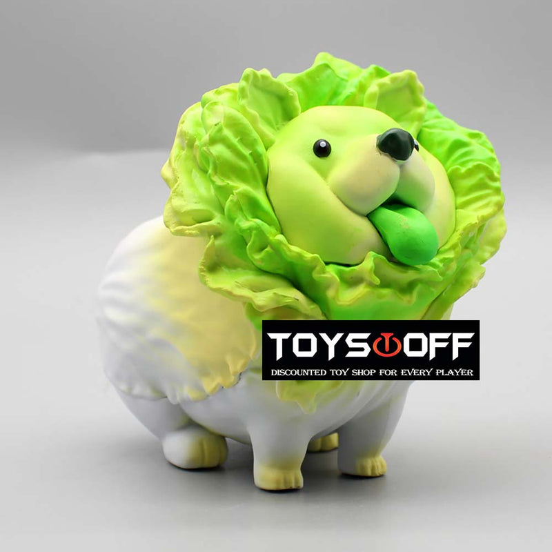 Chinese Cabbage Fairy Dog Action Figure Funny Model Toy 10cm