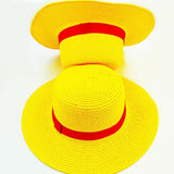 Cosplay Japanese Cartoon Prop One Piece Luffy Straw Hat Beach Visor - Toysoff.com