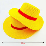 Cosplay Japanese Cartoon Prop One Piece Luffy Straw Hat Beach Visor - Toysoff.com