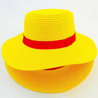 Cosplay Japanese Cartoon Prop One Piece Luffy Straw Hat Beach Visor - Toysoff.com