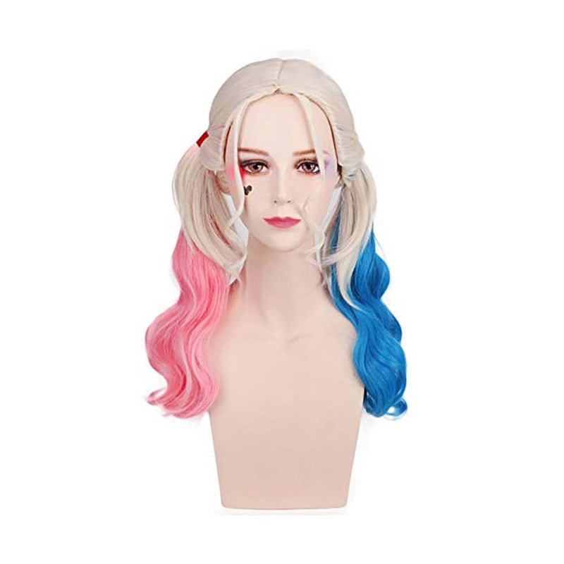 Harleen Quinzel Cosplay Wig Party Cool Ponytails Hair