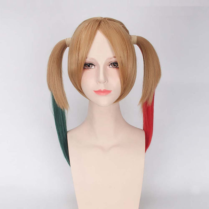 Harleen Quinzel Cosplay Wig Party Cool Straight Ponytail