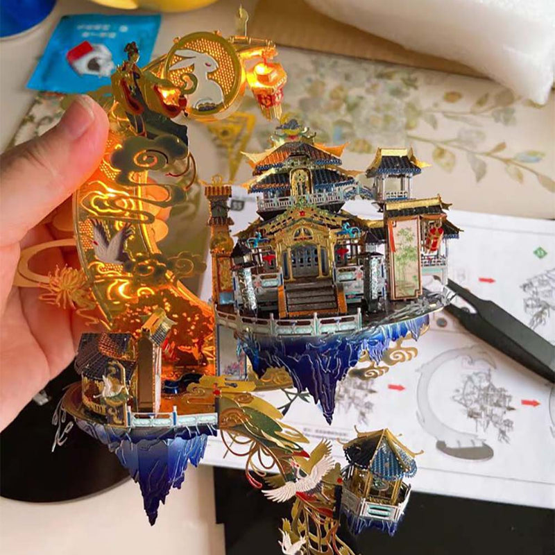 DIY Chinese Wind Ancient Myth Moon Palace 3D Art Model Metal Puzzle - Toysoff.com