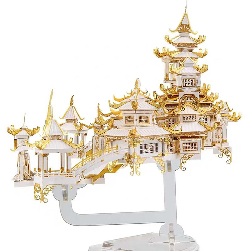 DIY Chinese Wind Ancient Myth Moon Palace 3D Architectural Model Metal Puzzle - Toysoff.com