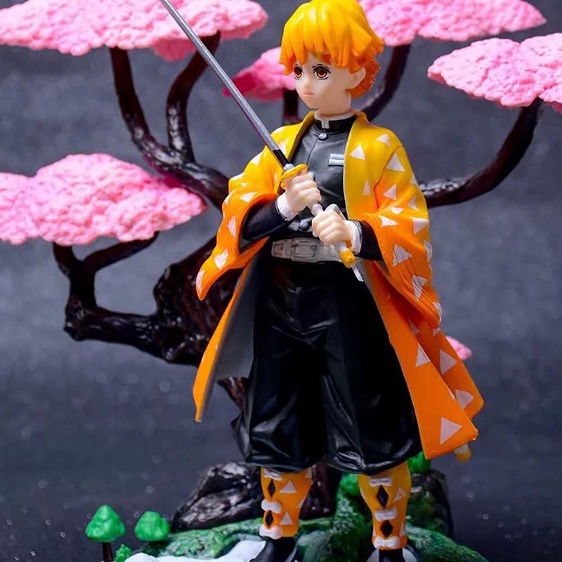 Demon Slayer Agatsuma Zenitsu Action Figure Collectible Model Toy 19cm