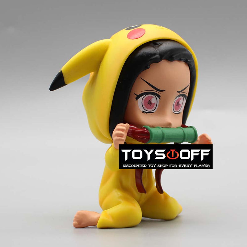 Demon Slayer Kamado Nezuko Cos Pikachu Action Figure Funny Toy 9cm