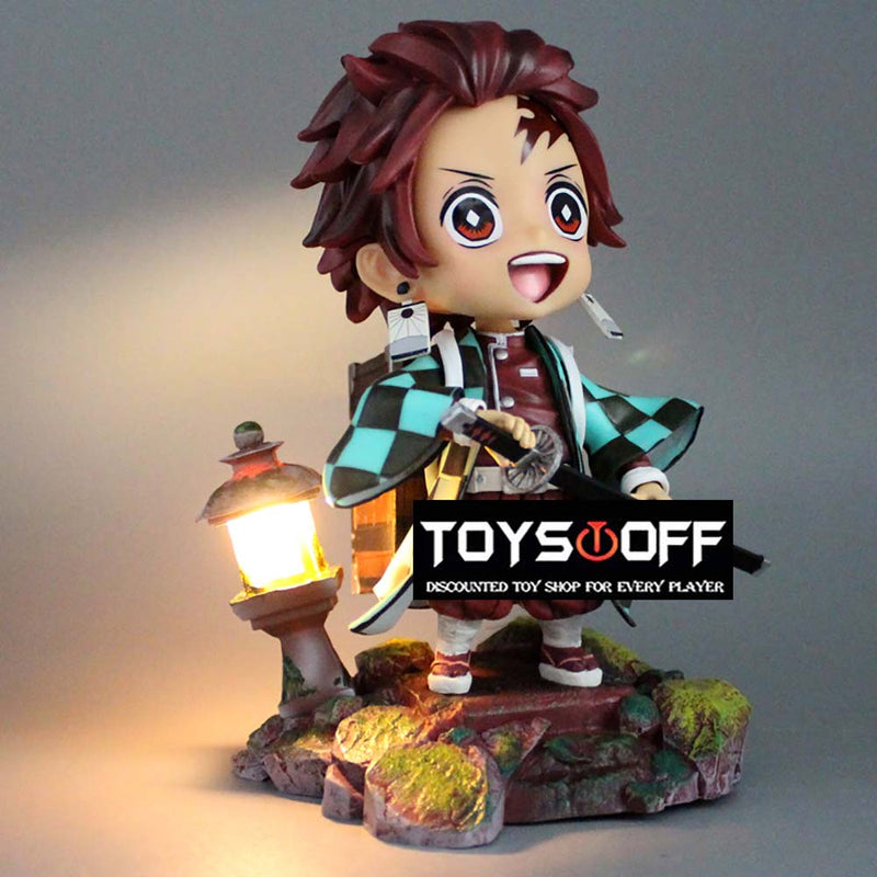 Demon Slayer Kamado Tanjirou Action Figure Model Toy with Light 17cm