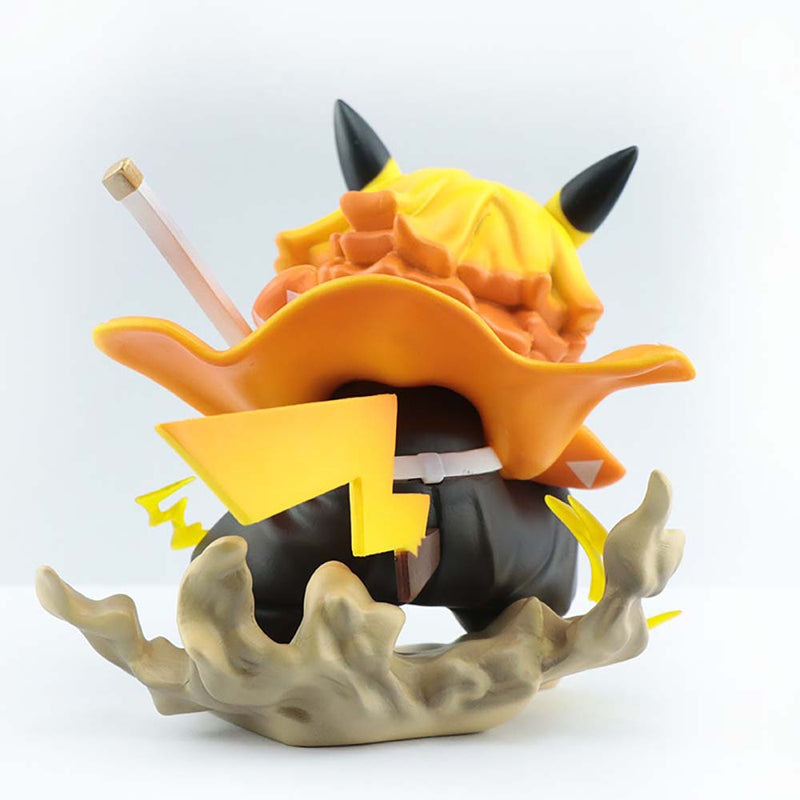 Demon Slayer Pikachu Cos Agatsuma Zenitsu Action Figure Toy 10cm