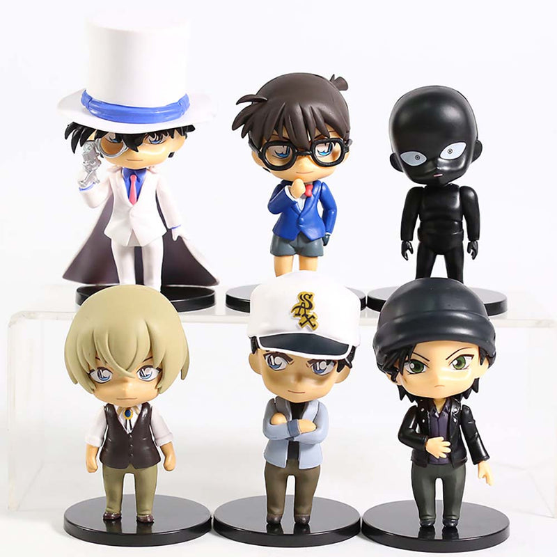 Detective Conan Q Ver Action Figure Collectible Model Toy 6pcs