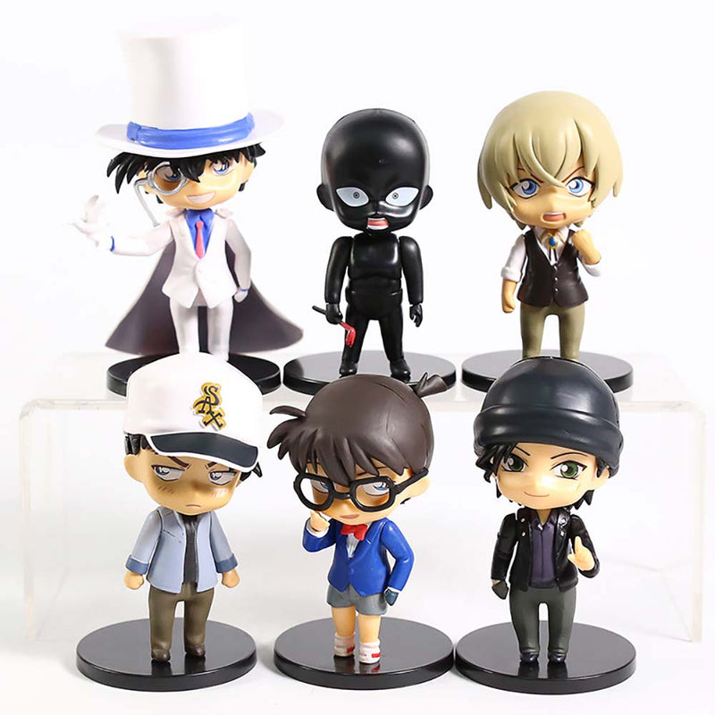 Detective Conan Q Ver Action Figure Collectible Model Toy 6pcs