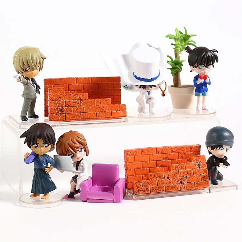 Detective Conan Sherry Hattori Heiji Action Figure Mini Toy 6pcs