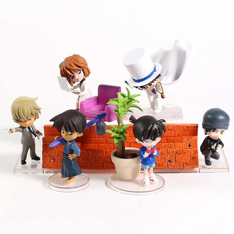 Detective Conan Sherry Hattori Heiji Action Figure Mini Toy 6pcs