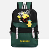 Disney Cartoon Pikachu Charging Computer Multi Function Middle School Students Travel Backpack - Toysoff.com