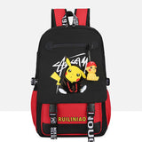 Disney Cartoon Pikachu Charging Computer Multi Function Middle School Students Travel Backpack - Toysoff.com