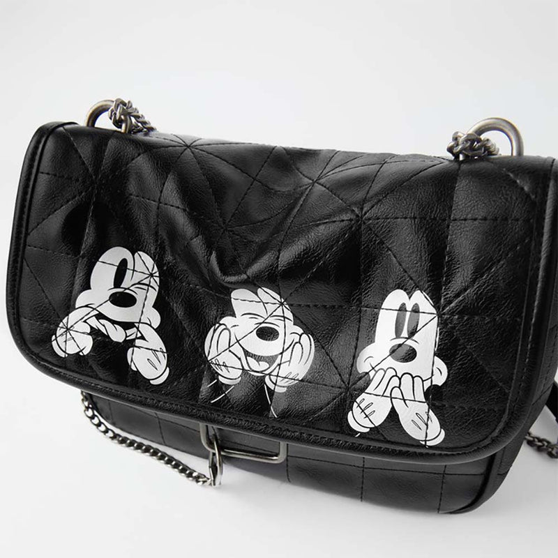 Disney Mickey Mouse Cute Printed PU Women Messenger Shoulder Bag - Toysoff.com