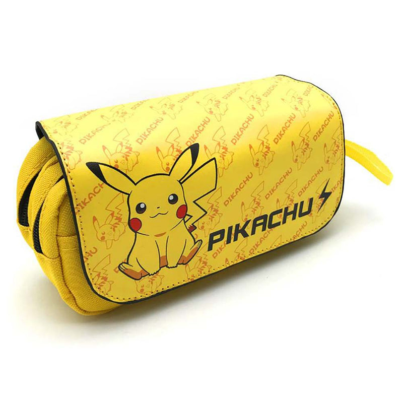 Disney Pikachu Cartoon Students Practical Double Layer Large Capacity Pencil Case - Toysoff.com