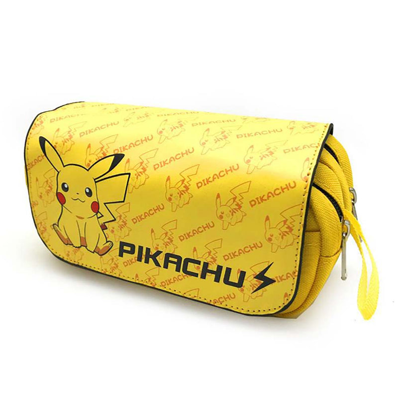 Disney Pikachu Cartoon Students Practical Double Layer Large Capacity Pencil Case - Toysoff.com