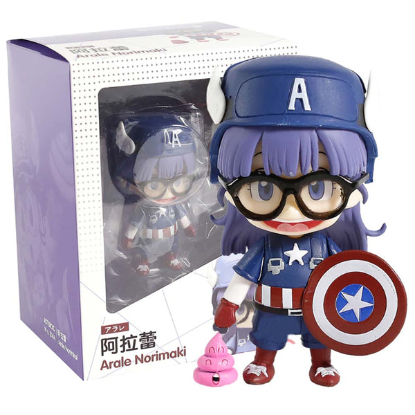 Dr Slump Arale Norimaki Cosplay Captain America Action Figure 10cm