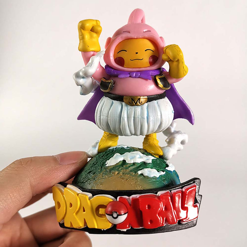 Dragon Ball Majin Buu Cos Pikachu Action Figure Model Toy 12cm