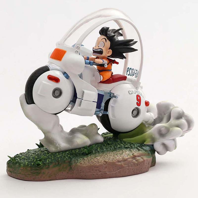 Dragon Ball Motorcycle Son Goku Action Figure Collectible Model Toy 21cm