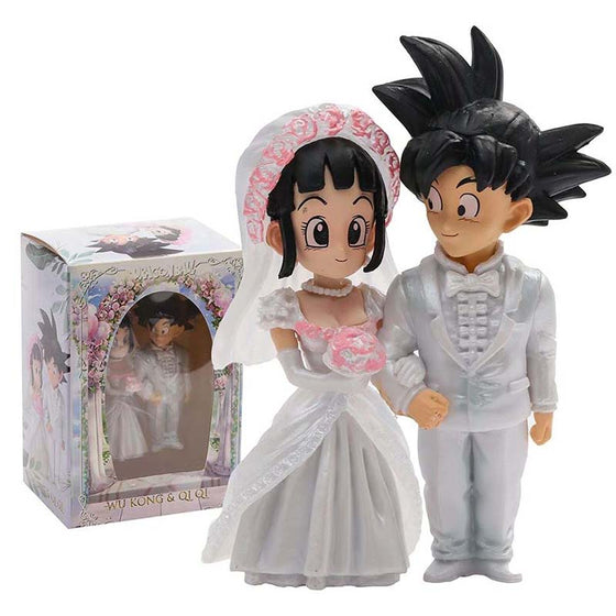 Dragon Ball Son Goku Chichi Wedding Q Ver Action Figure 9cm