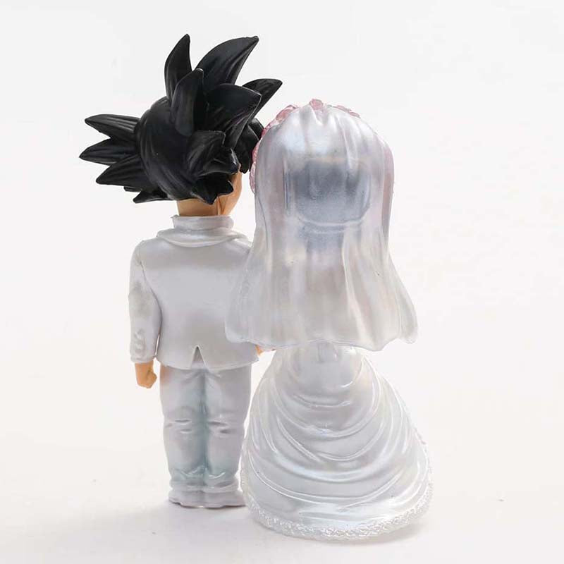 Dragon Ball Son Goku Chichi Wedding Q Ver Action Figure 9cm