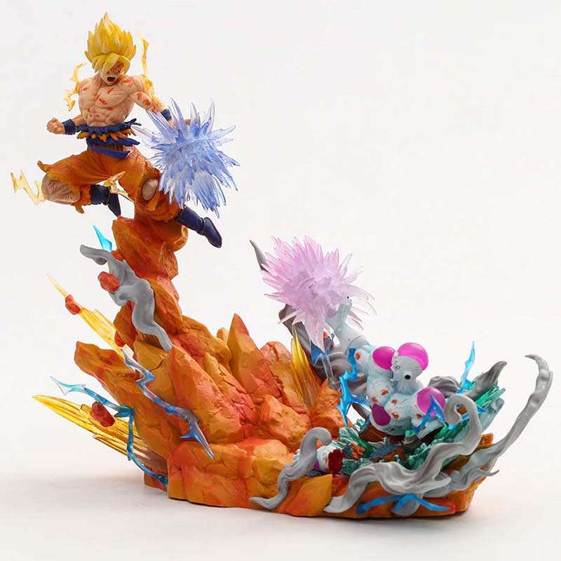 Dragon Ball Son Goku VS Frieza Action Figure Toy with Light 20cm