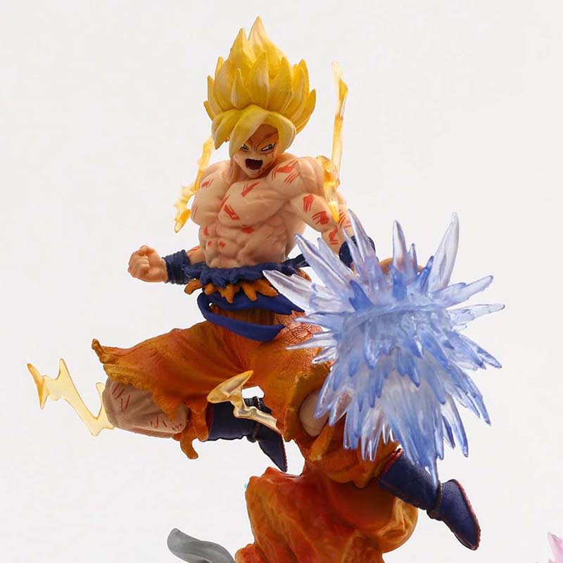 Dragon Ball Son Goku VS Frieza Action Figure Toy with Light 20cm