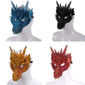 Dragon Cosplay Mask Halloween Mardi Gras Cosplay Prop Four Colors