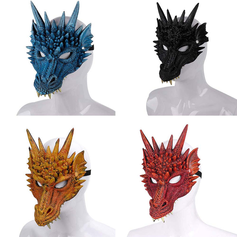 Dragon Cosplay Mask Halloween Mardi Gras Cosplay Prop Four Colors