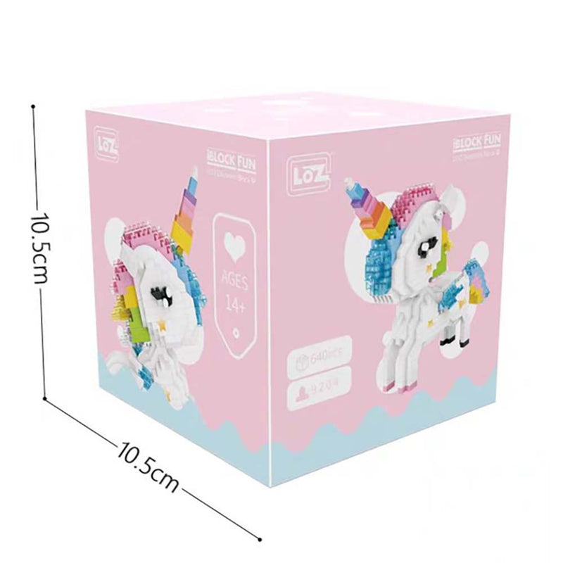 Building Blocks Unicorn Cartoon Model Educational Bricks DIY Kids Toy - Toysoff.com