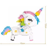 Building Blocks Unicorn Cartoon Model Educational Bricks DIY Kids Toy - Toysoff.com