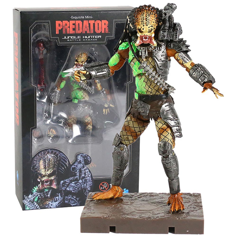 Exquisite Mini Predator Jungel Hunter Battle Damage Action Figure 12cm