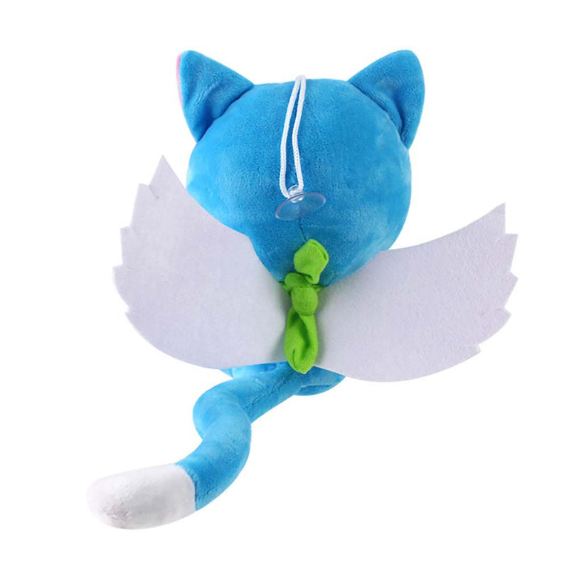 Fairy Tail Blue Happy with fish Plush Doll Cartoon Toy 30cm