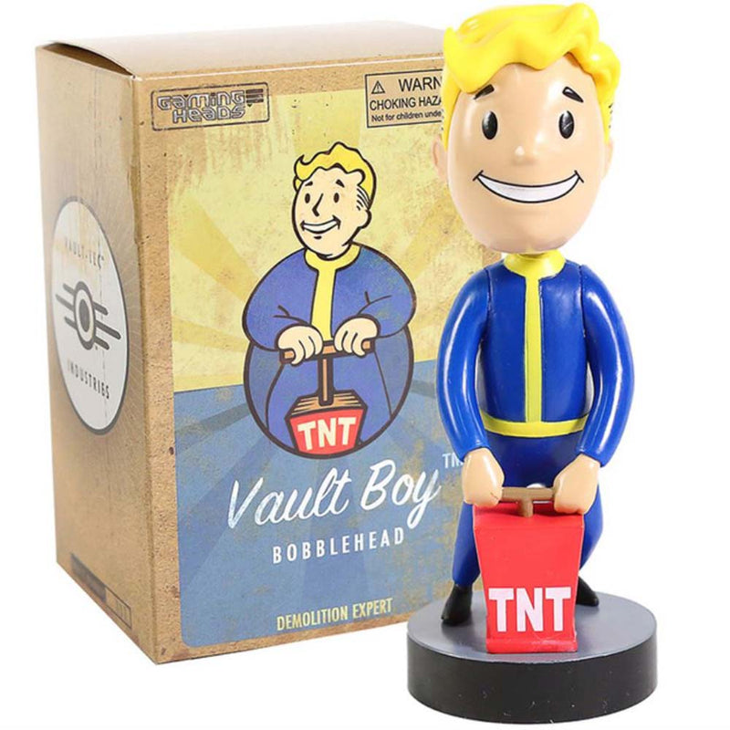 Fallout Vault Boy Radioactive Ricochet Toughness Nerd Rage Bobble Head Action Figure