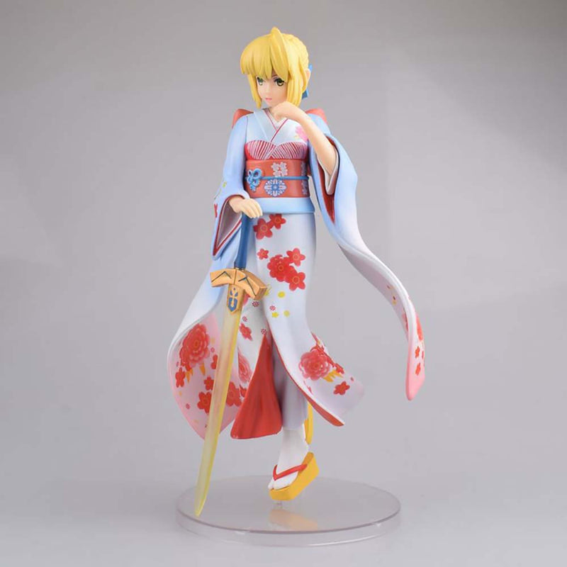 Fate Stay Night Unlimited Blade Works Kimono Saber Action Figure 25cm