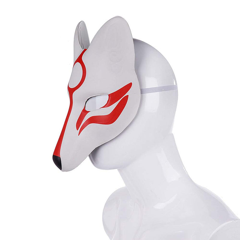 Fox Mask Japanese Style Kabuki Kitsune Halloween Cosplay Prop