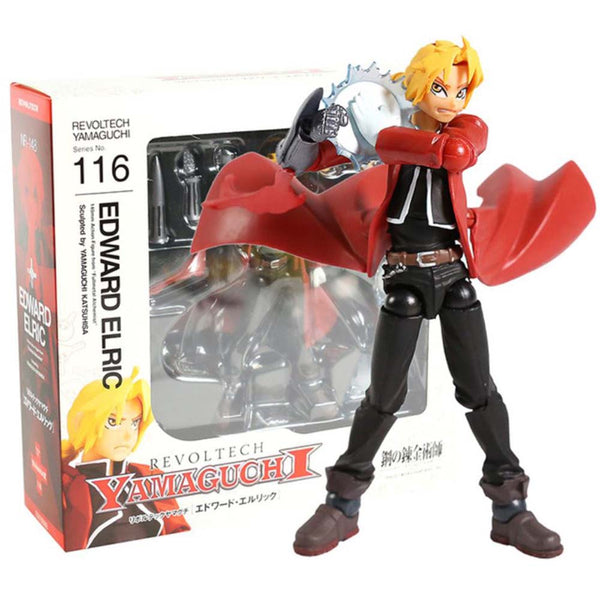 Fullmetal Alchemist Edward Elric 116 Revoltech Yamaguchi Action Figure Toy 14cm