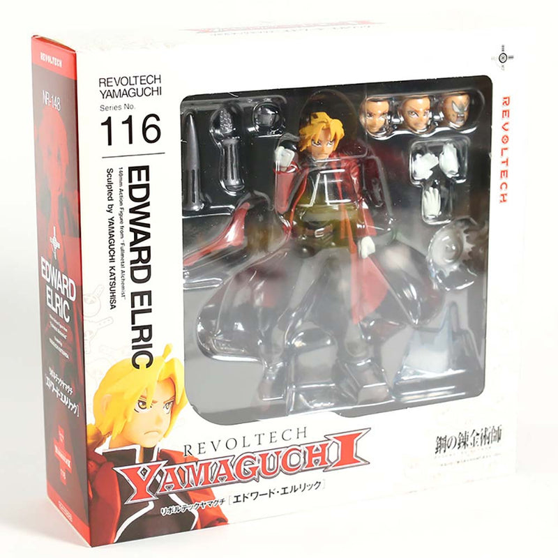 Fullmetal Alchemist Edward Elric 116 Revoltech Yamaguchi Action Figure Toy 14cm