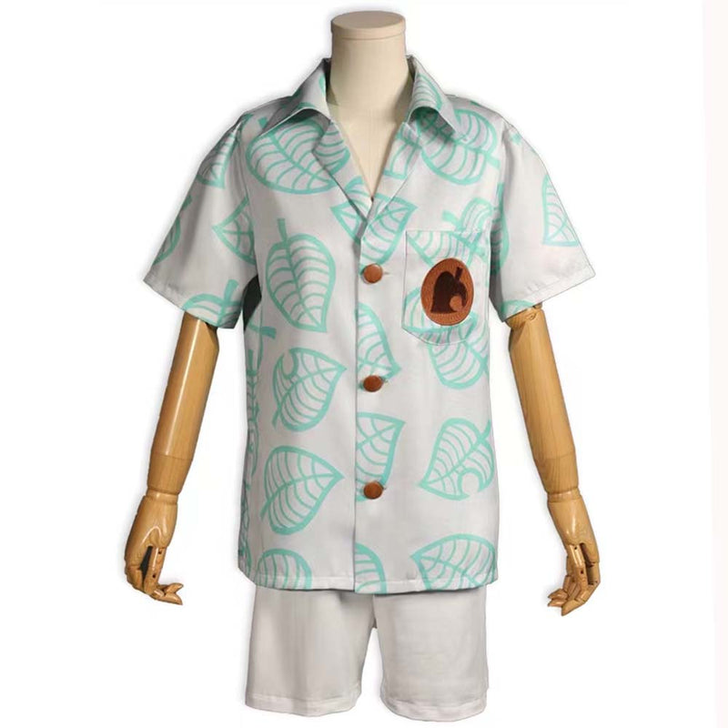 Game Animal Crossing Tom Nook Short Sleeve Shirt Cosplay Costume