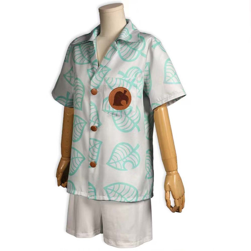 Game Animal Crossing Tom Nook Short Sleeve Shirt Cosplay Costume